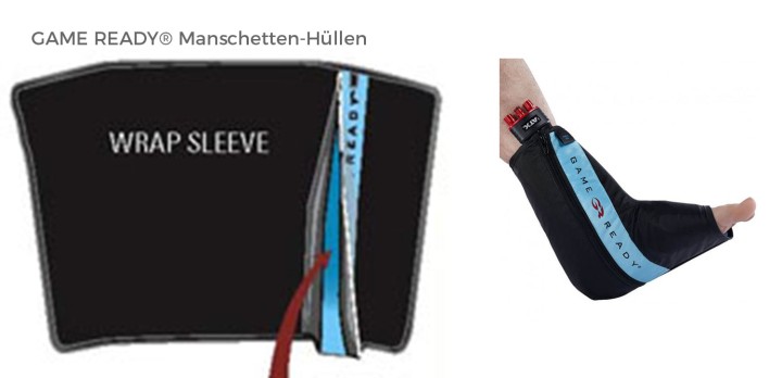 Hier sehen Sie das Produkt Game Ready - Manschetten-Hülle Fussgelenk, extra large aus der Kategorie Kältetherapie. Ein Artikel erhältlich bei MTR Equipments.