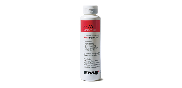 Hier sehen Sie das Produkt Swiss DolorClast® - ESWT Contact Gel, 12 x 250 ml aus der Kategorie Stosswellentherapie. Ein Artikel erhältlich bei MTR Equipments.