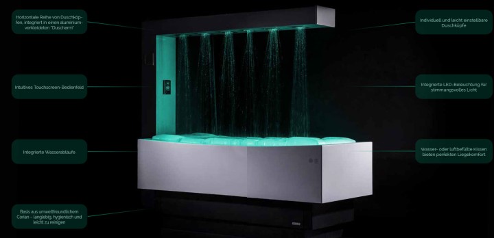Hier sehen Sie das Produkt Libra Edge | Horizontal & Nassmassagetisch aus der Kategorie Kabinen-Konzepte. Ein Artikel erhältlich bei MTR Equipments.