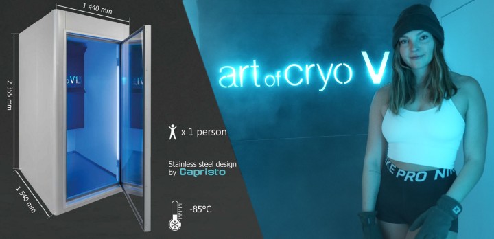 Hier sehen Sie das Produkt V1 Lux Einraum-Hochleistung-Kältekammer von Art of Cryo aus der Kategorie Kältekammern. Ein Artikel erhältlich bei MTR Equipments.