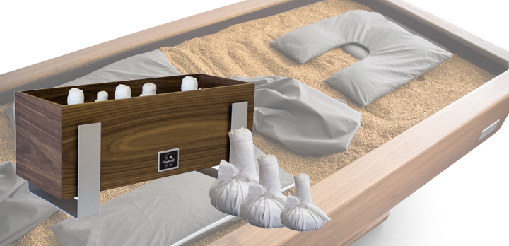 Quarz-Stempel-Wärmer-Set mit  Sandliegenzubehör