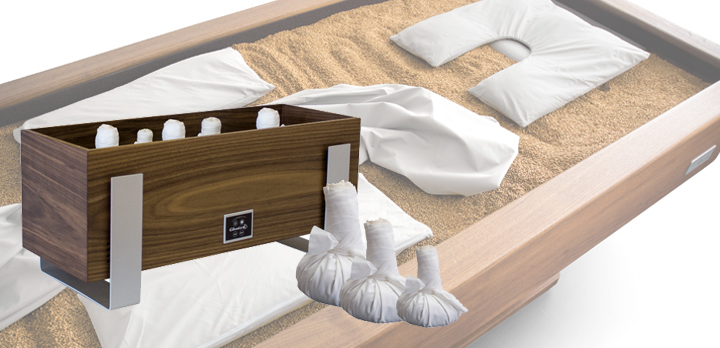 Quarz-Stempel-Wärmer-Set mit Sandliegenzubehör