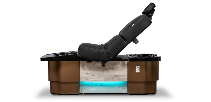 Hier sehen Sie das ZenFusion Flow-System, eine Wellnessmassageliege mit integriertem Head Spa und Foot Spa aus der Kategorie Spa/Spezialliegen. Ein Produkt aus dem MTR Equipments Online Shop.