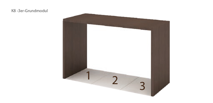 Hier sehen Sie das Produkt K8 Sideboard mit 3 Modulen aus der Kategorie Möbel-Kombinationen. Ein Artikel erhältlich bei MTR Equipments.