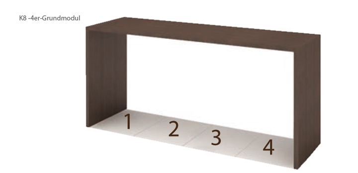 Hier sehen Sie das Produkt K8 Sideboard mit 4 Modulen aus der Kategorie Möbel-Kombinationen. Ein Artikel erhältlich bei MTR Equipments.